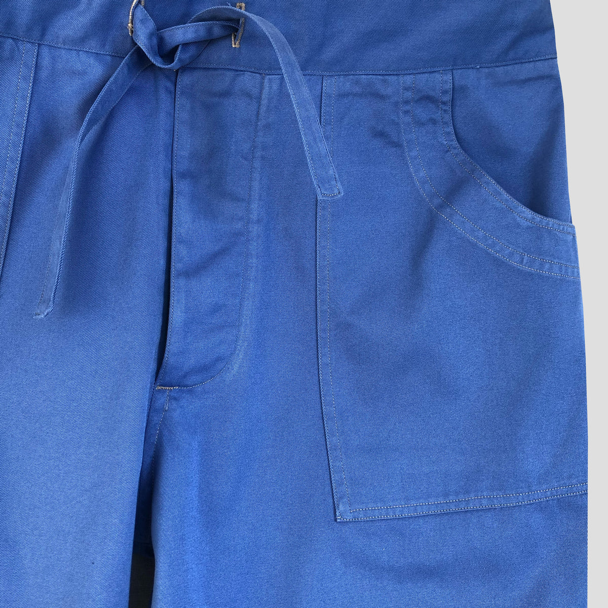 Drawstring chore trousers sky blue twill