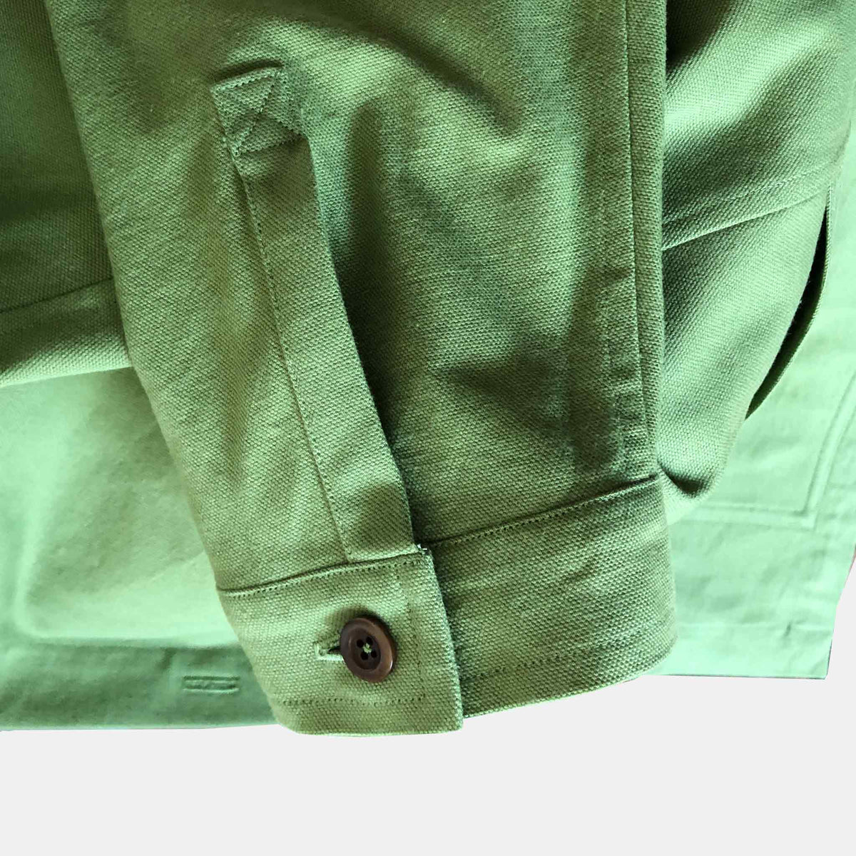 Bruton jacket brushed green canvas