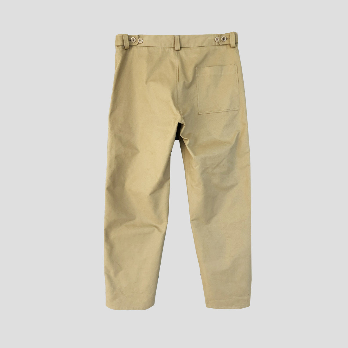 Chore trousers in tan cotton twill