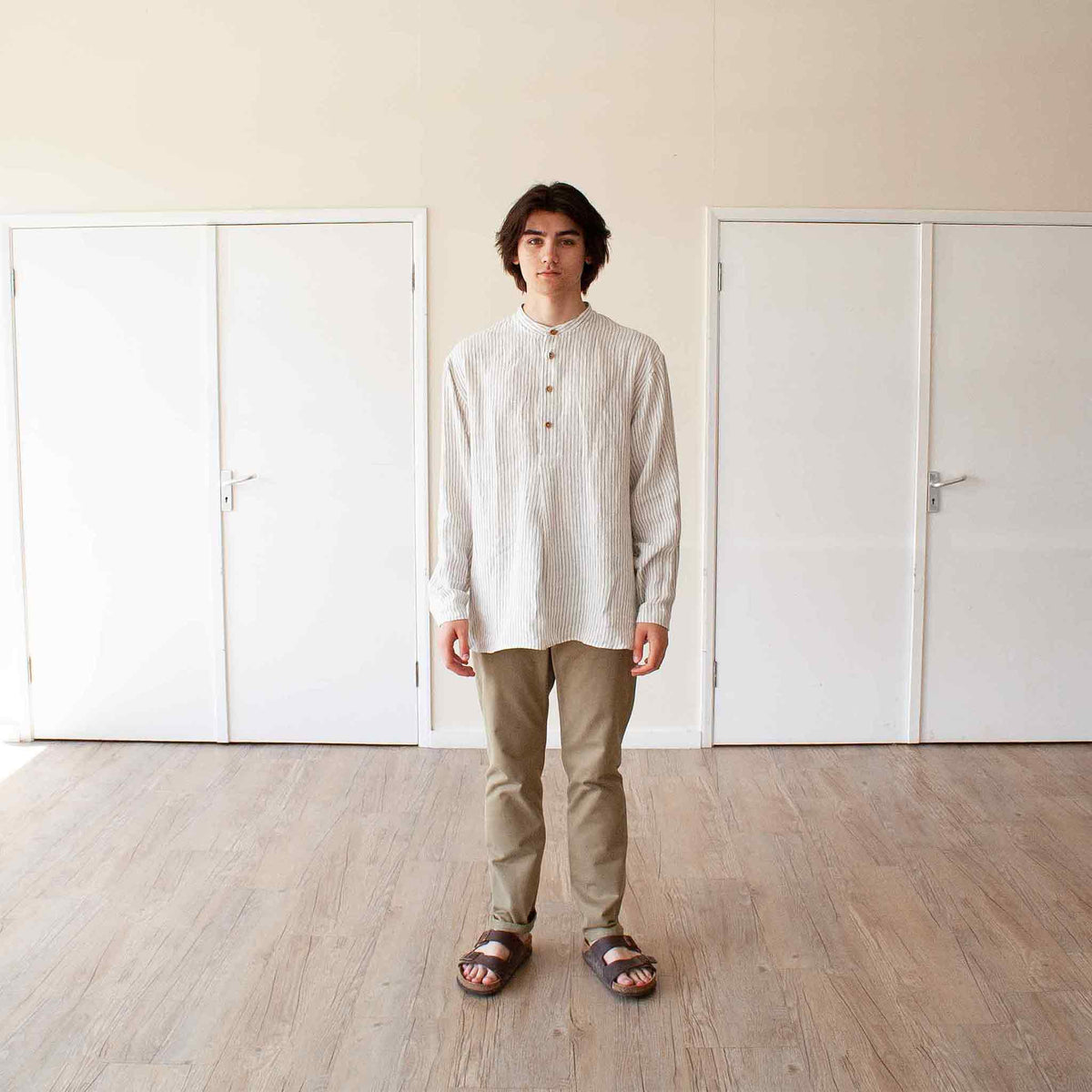 Architect trousers in brushed twill Beige
