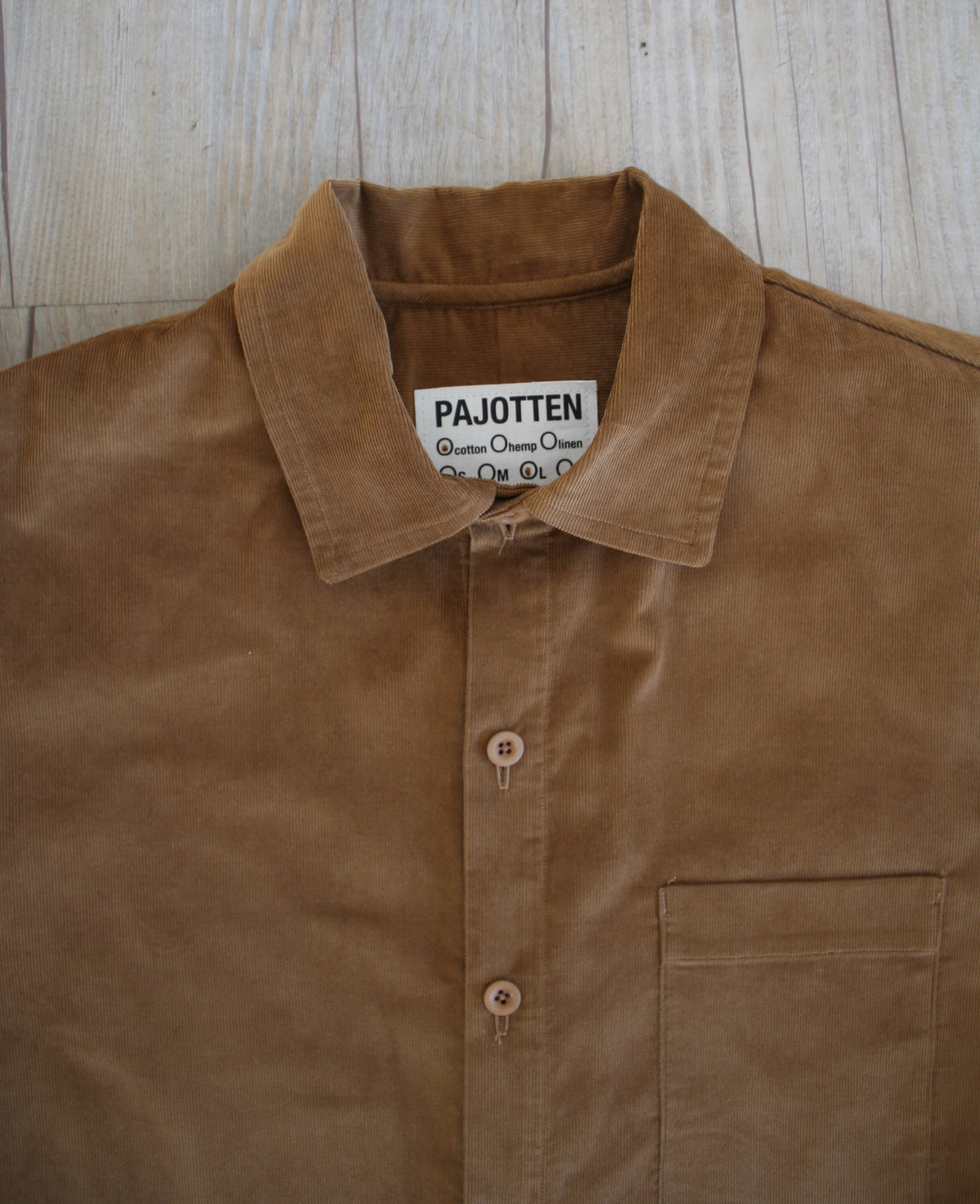Workers shirt - cotton cord - cinnamon