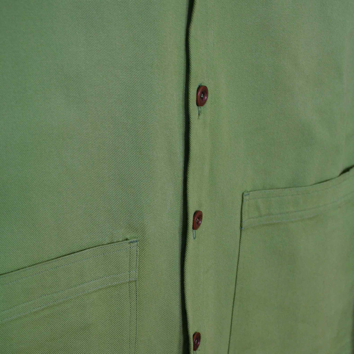 Bruton jacket brushed green canvas