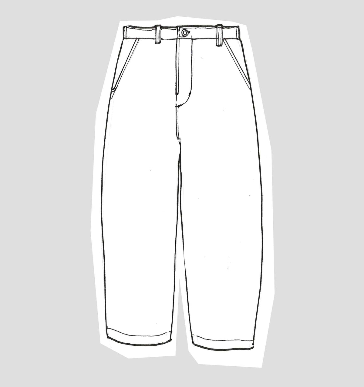 The everyday trouser brushed cotton twill Navy