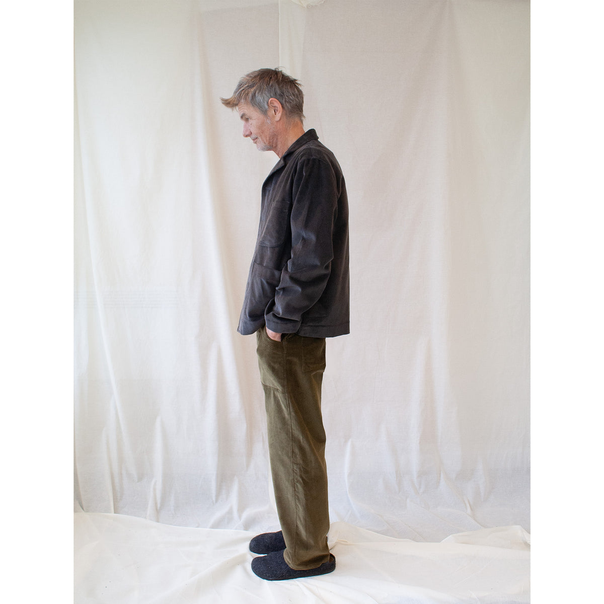 Revere chore jacket in mocha cord