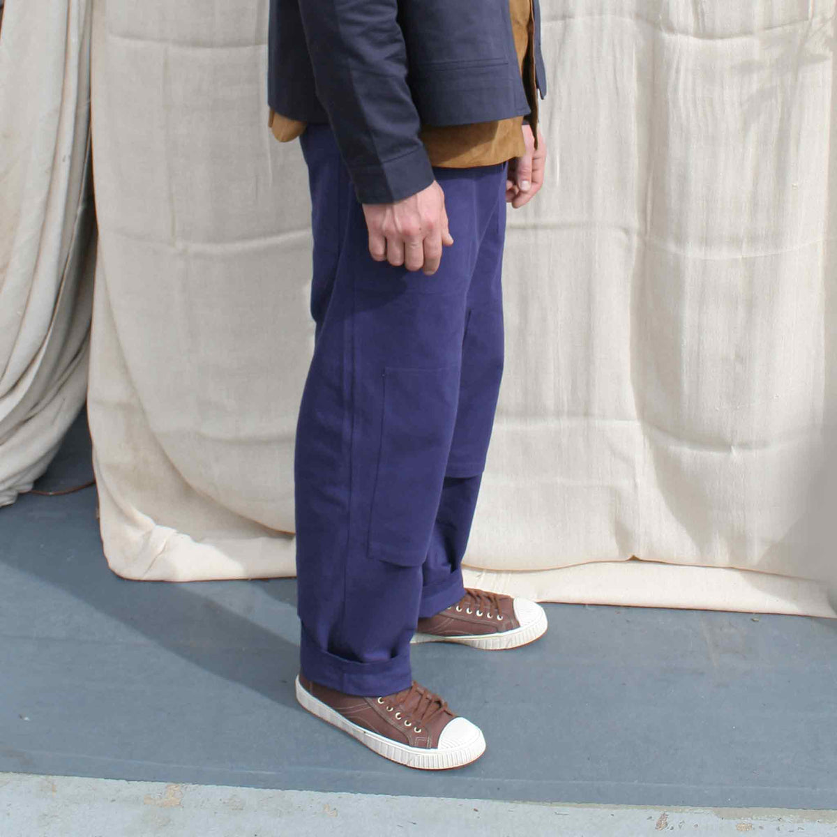 The everyday work trouser brushed cotton twill Indigo