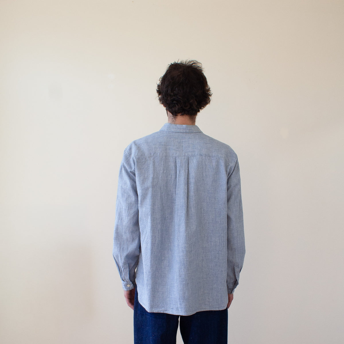 Workers shirt - Blue chambray cotton