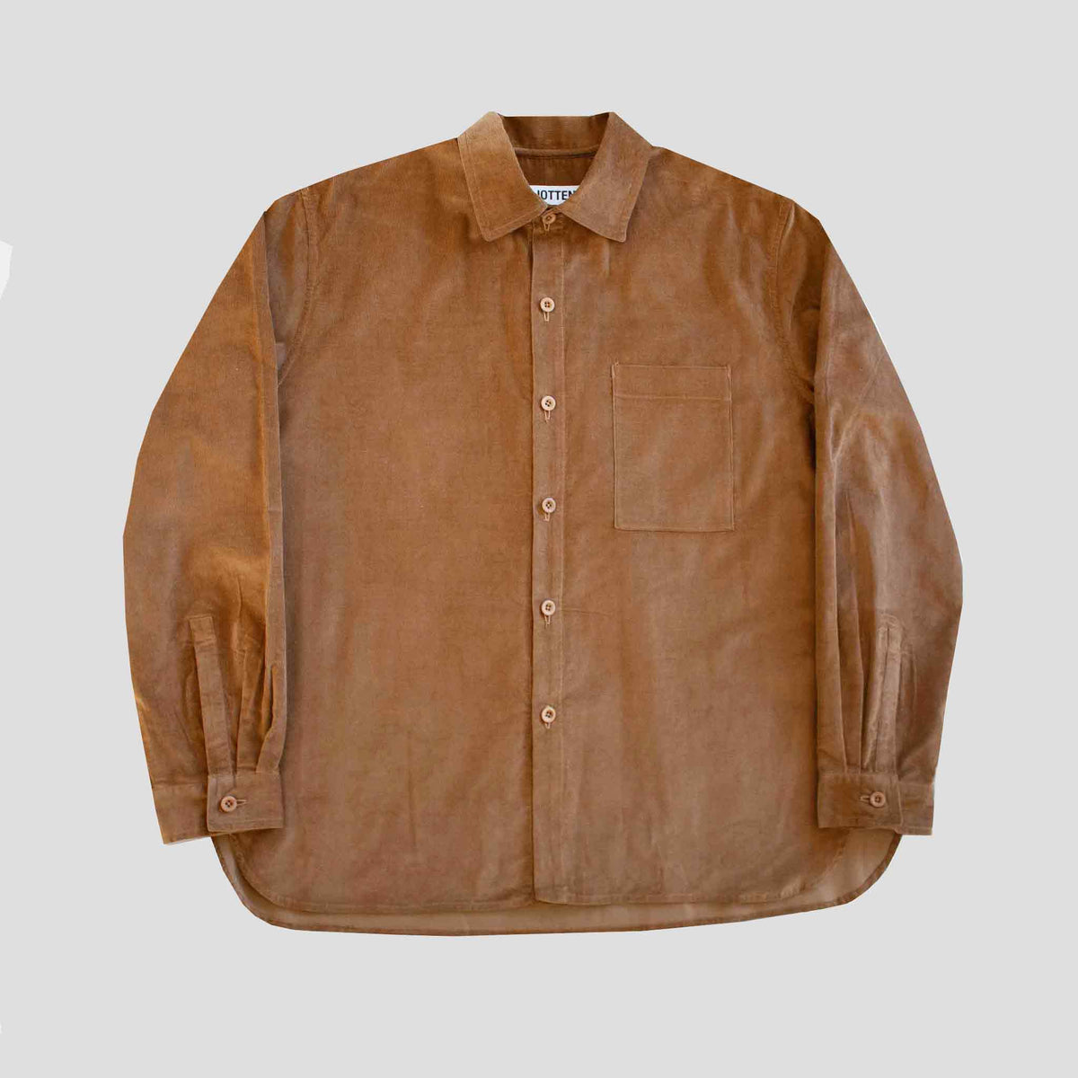 Workers shirt - cotton cord - cinnamon