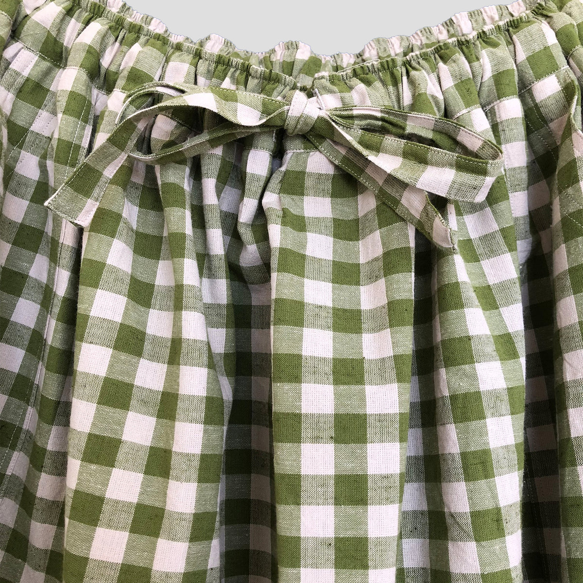 Summer skirt green gingham