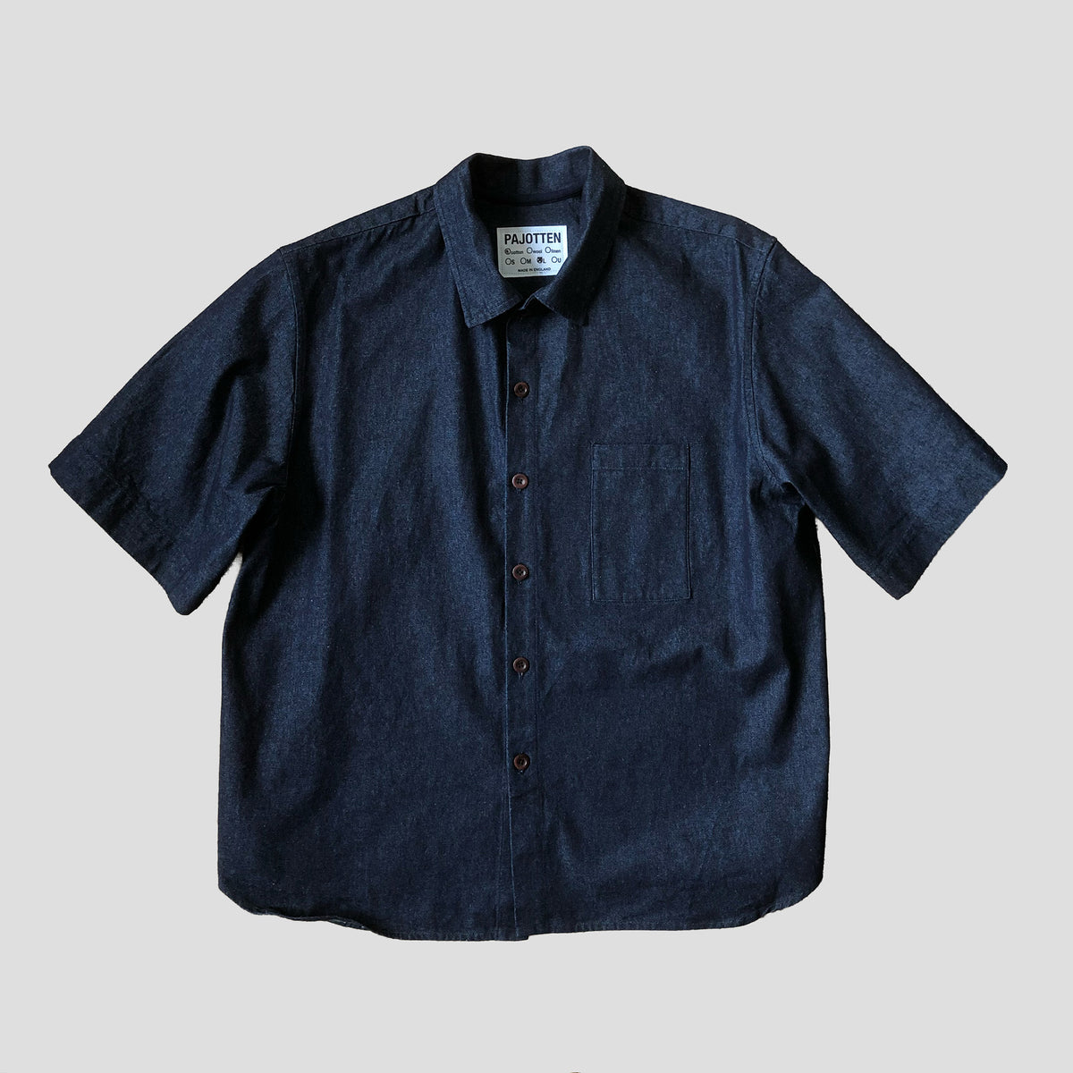 Short sleeved shirt Indigo denim