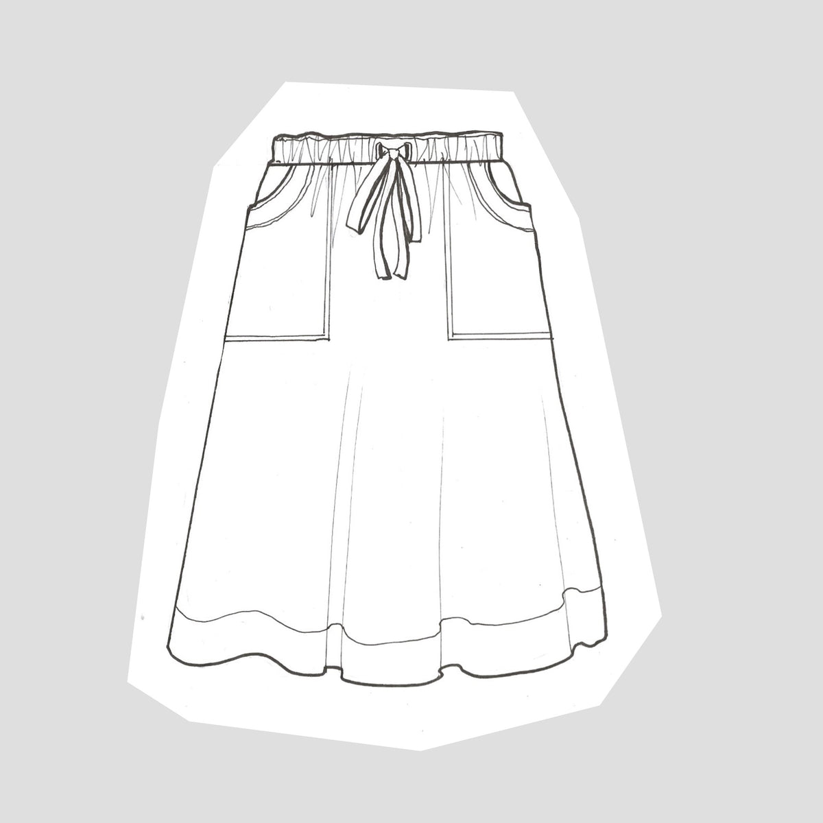 Summer skirt green gingham