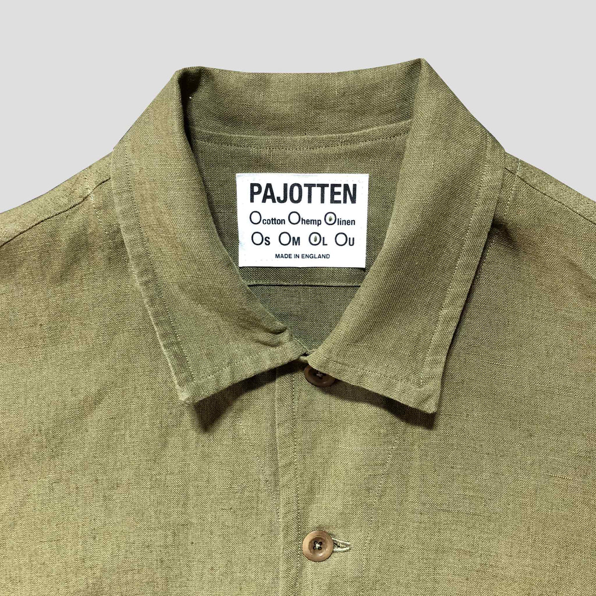 Simple jacket in linen - Sage linen