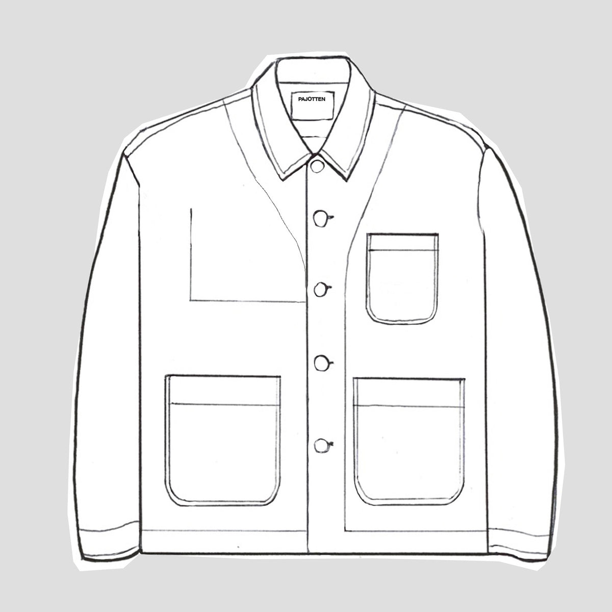 Traditional chore jacket in a brushed cotton canvas - Tan
