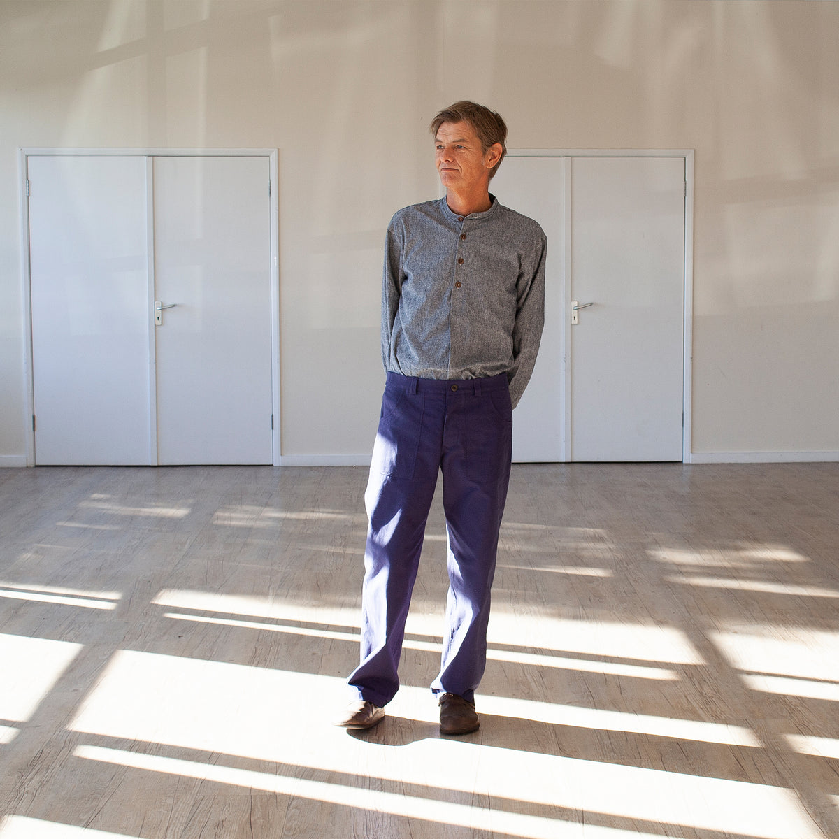 Chore trousers indigo cotton canvas