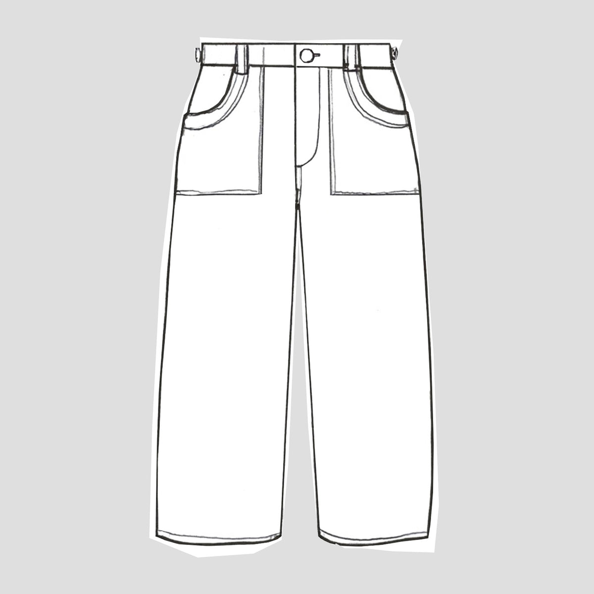 Chore trousers indigo cotton canvas