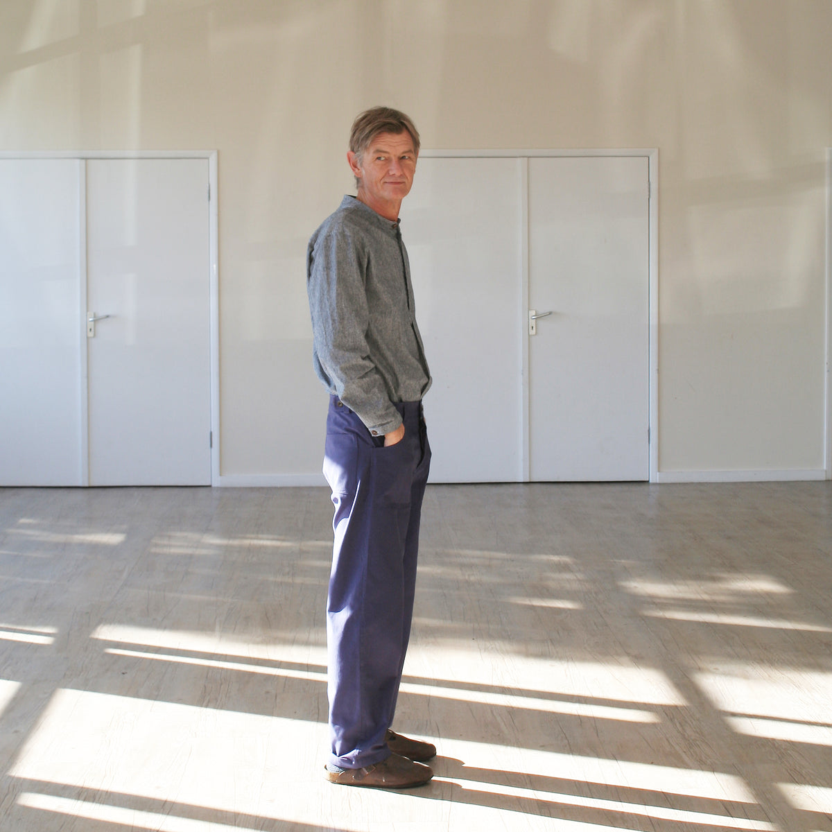 Chore trousers indigo cotton canvas