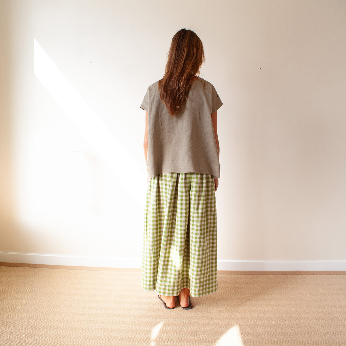 Summer skirt green gingham