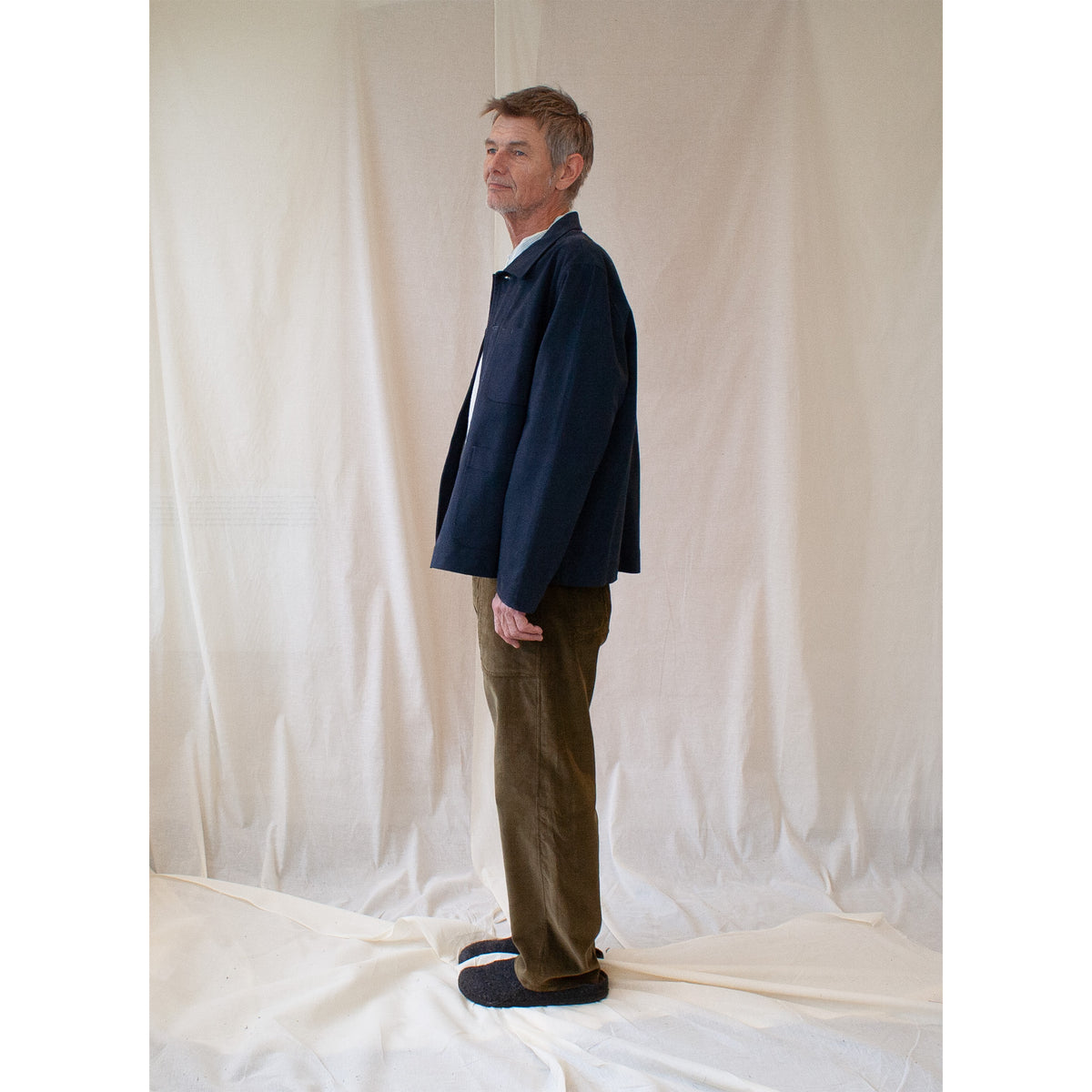 Traditional chore jacket heavy navy cotton