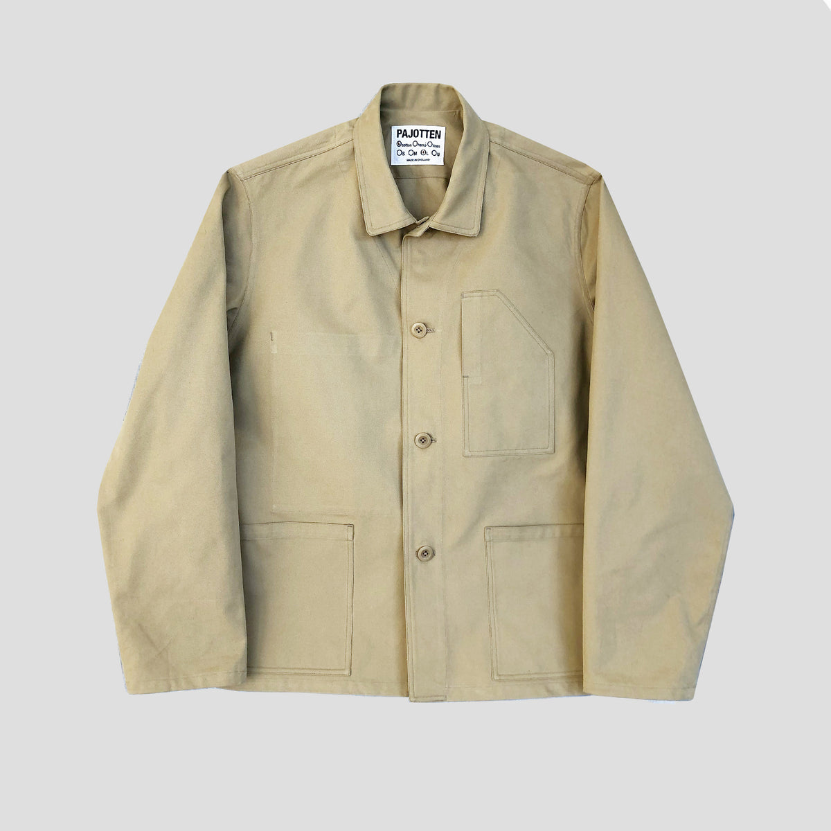 Carver jacket in brushed cotton twill -tan
