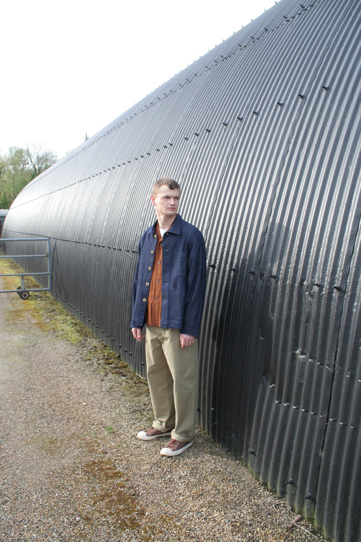 Traditional chore jacket in a cotton denim - Indigo