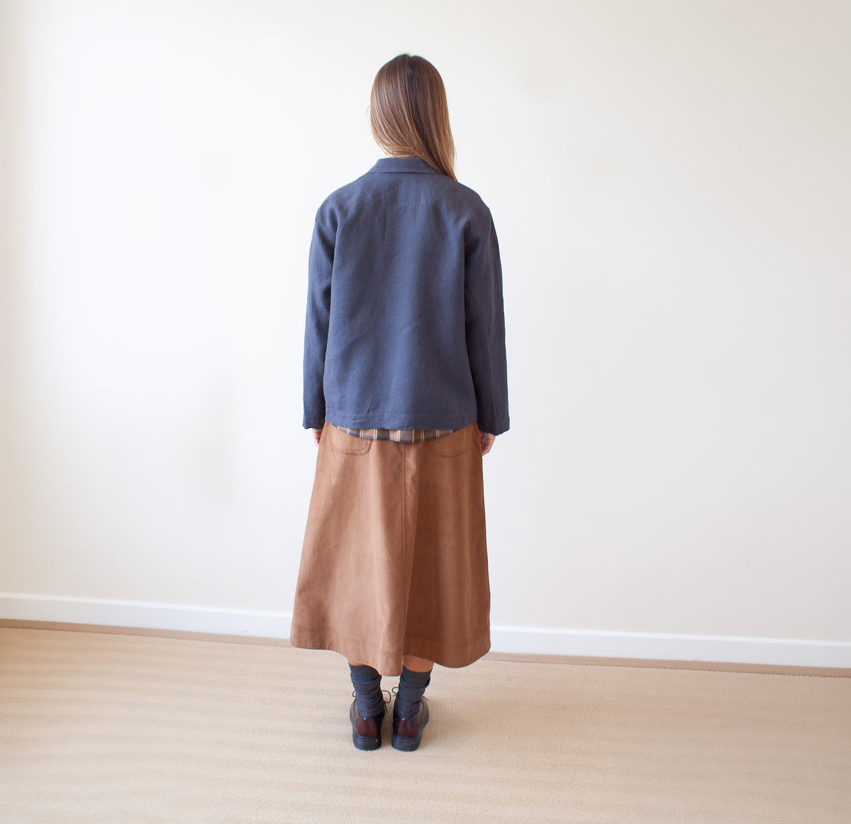 Workers skirt Chestnut cotton cord