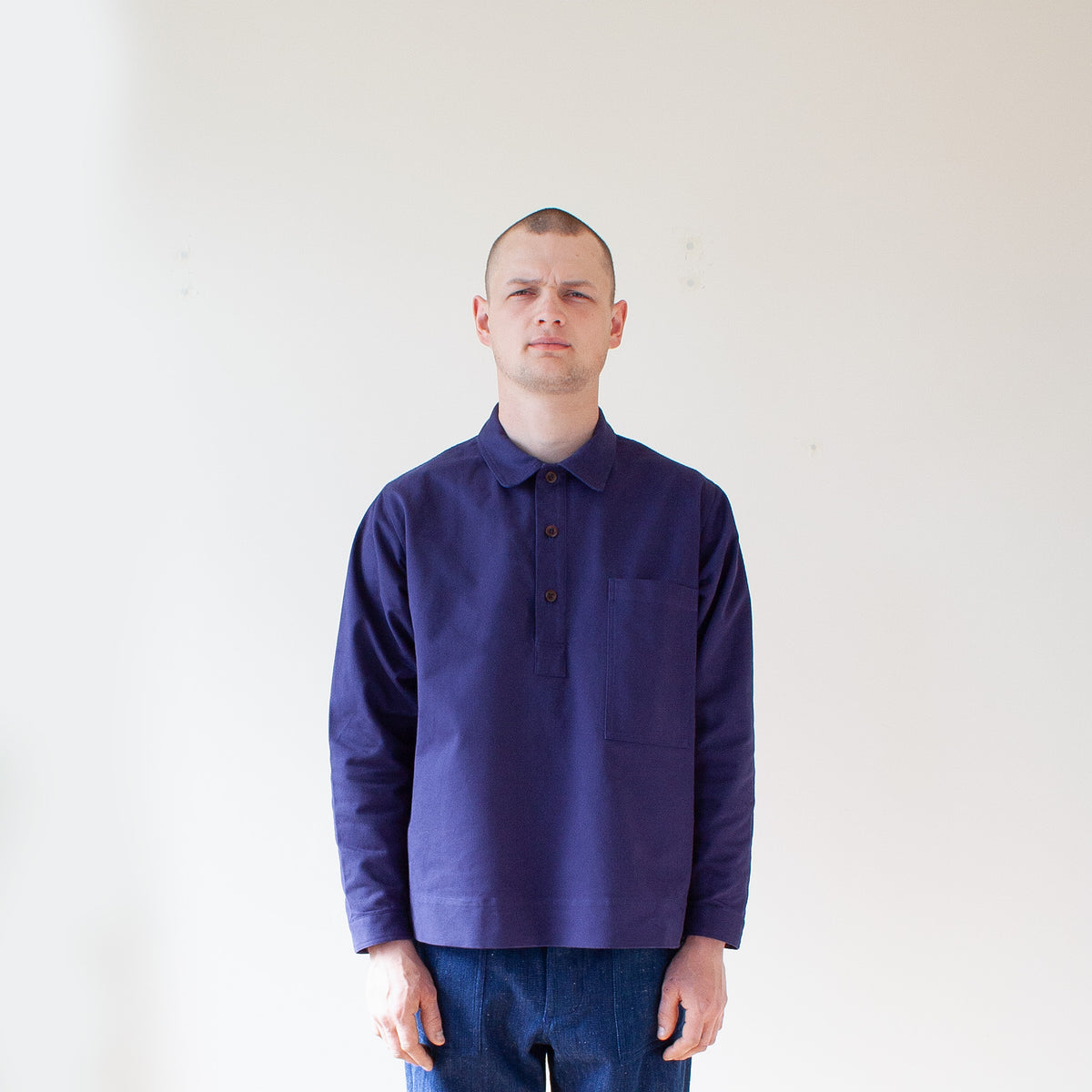 Overshirt - Indigo cotton twill
