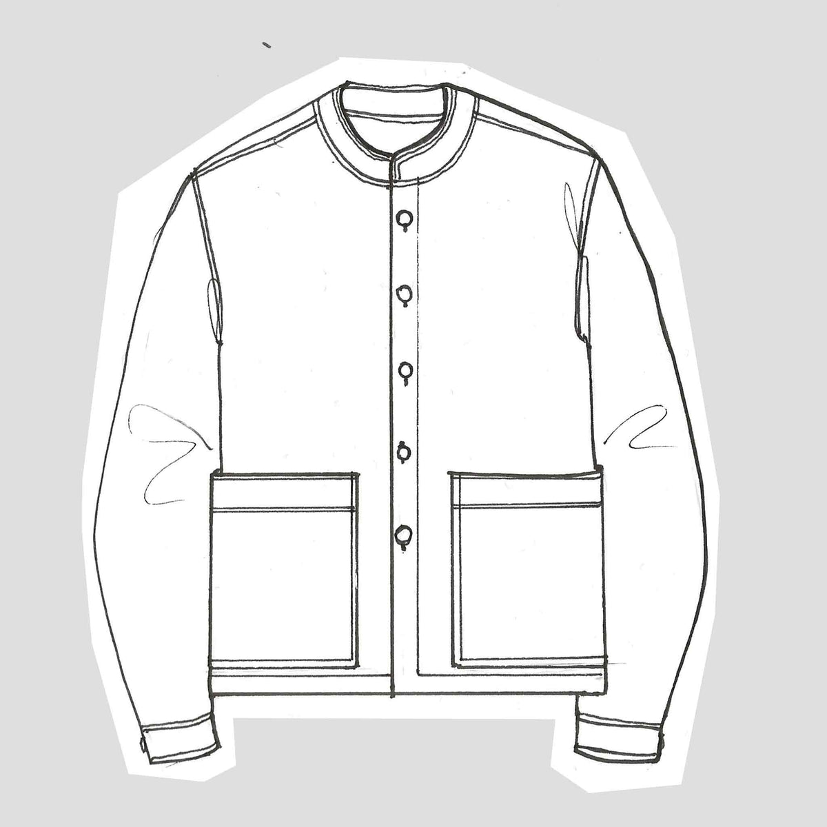Bruton jacket brushed green canvas