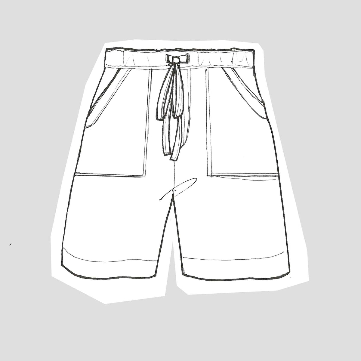 Shorts in sage linen