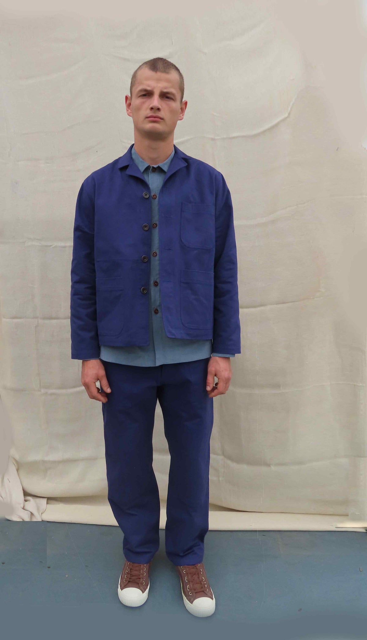 The everyday work trouser brushed cotton twill  Indigo