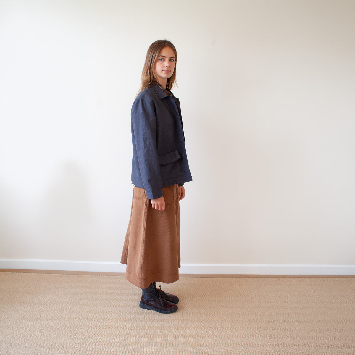 Workers skirt Chestnut cotton cord