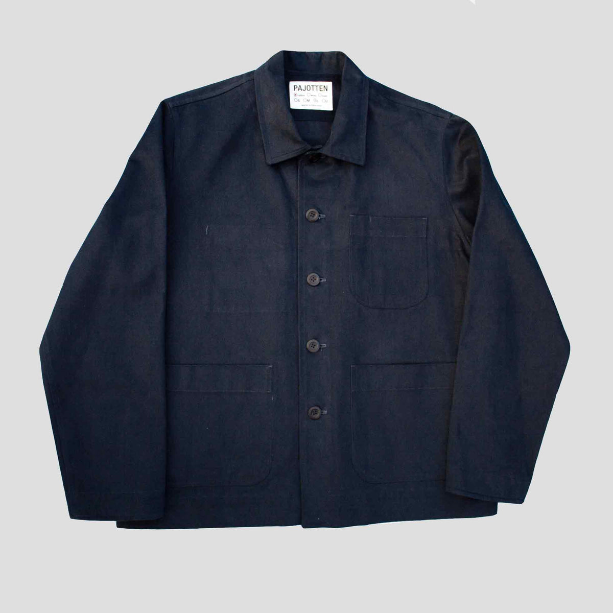 Traditional chore jacket in brushed cotton twill -utility navy