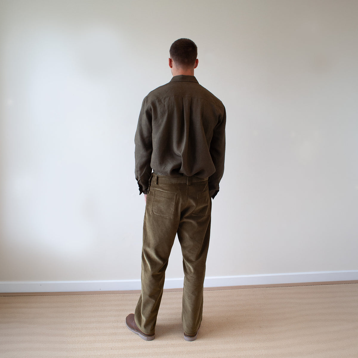 Workers shirt forest linen