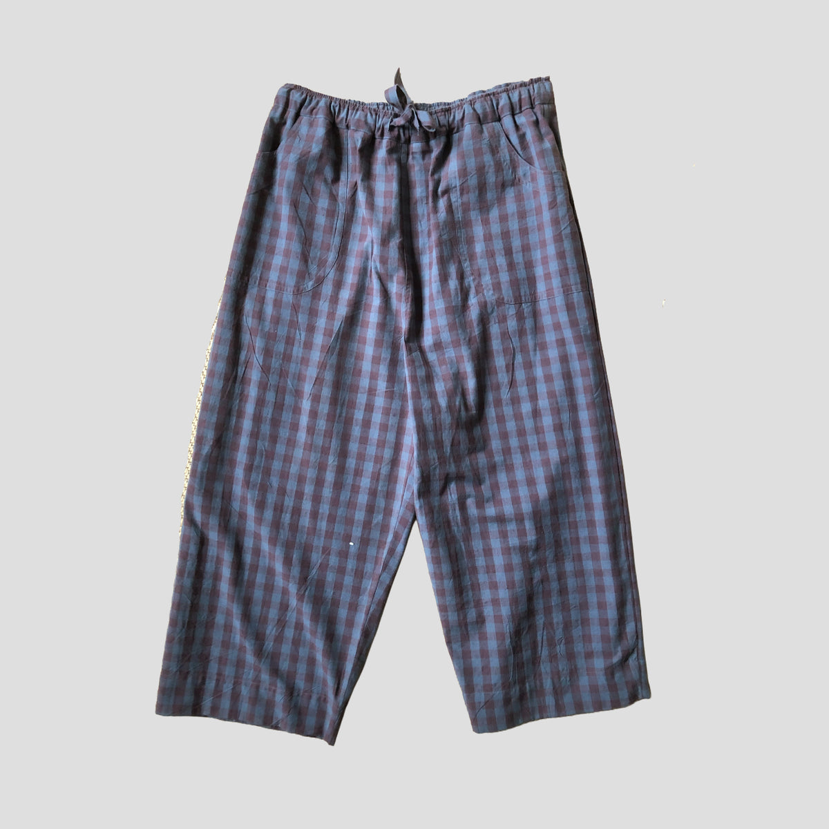 Everyday trouser in cotton/linen check