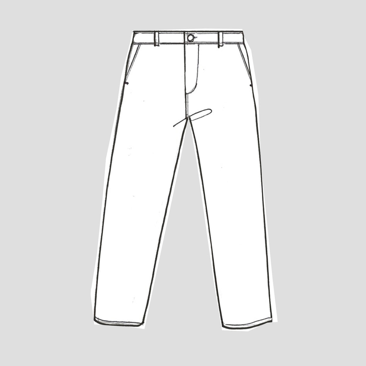 Straight legged trousers in cream cotton twill