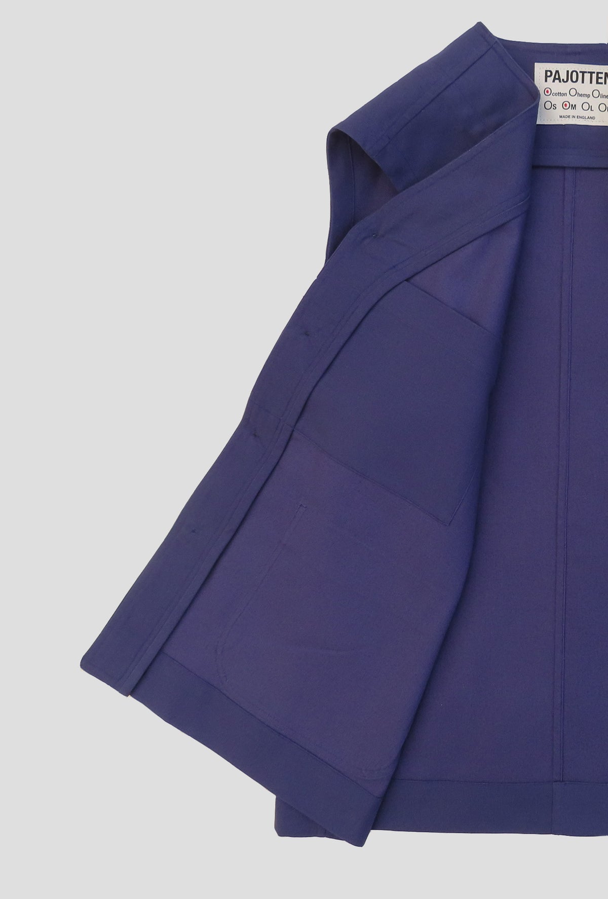 Waistcoat UK woven cotton canvas - Indigo
